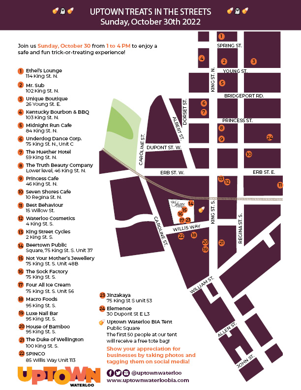 Treats in the Streets map 2022